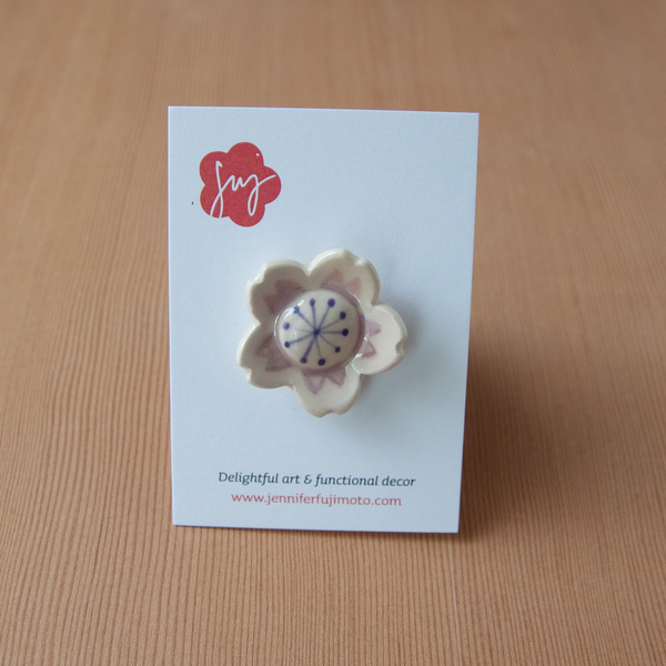 Ceramic Brooch - Flower