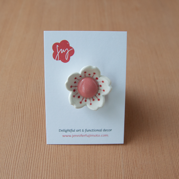 Ceramic Brooch - Flower