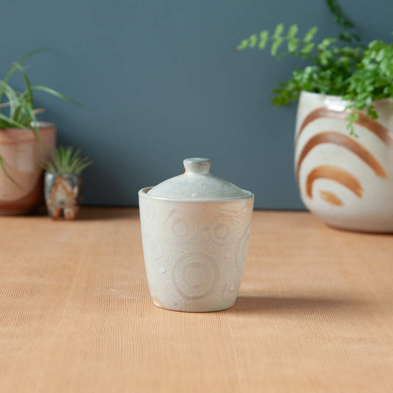 Small Soda-Fired Dot Jar