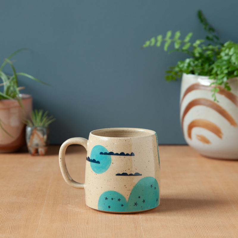 Blue Whimsy Mug