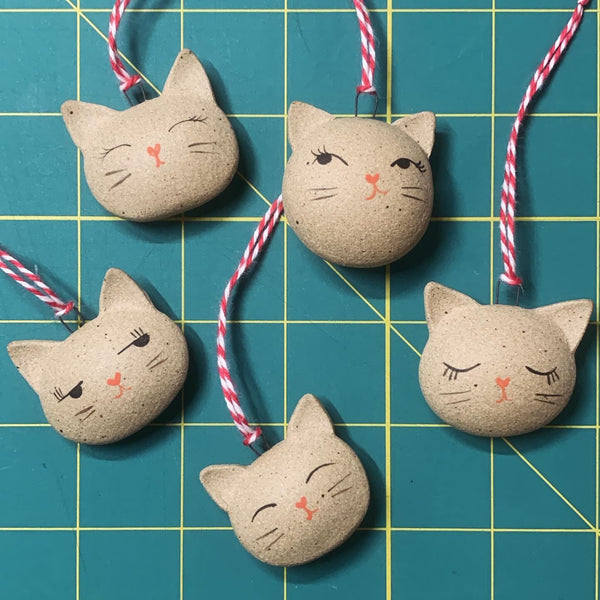 Ceramic Kitty Ornaments