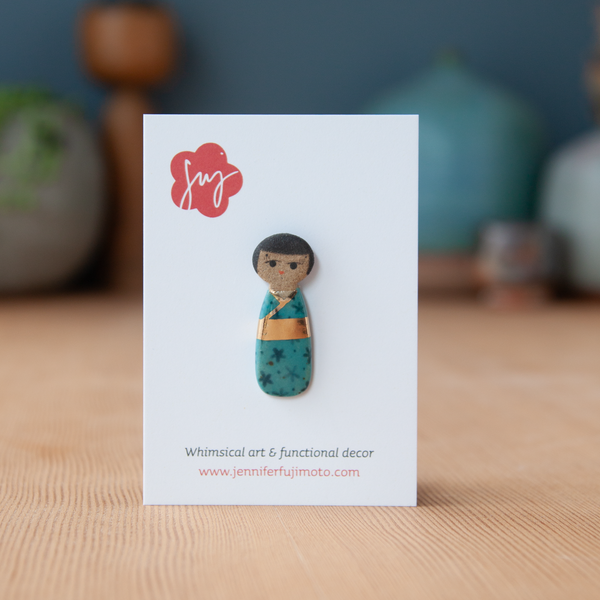 Ceramic Brooch - Lil Bestie