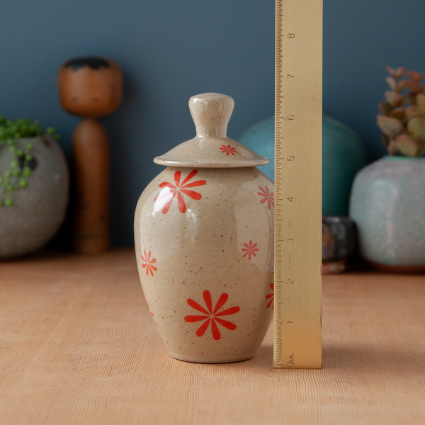 Fancy Jar with Red Florals