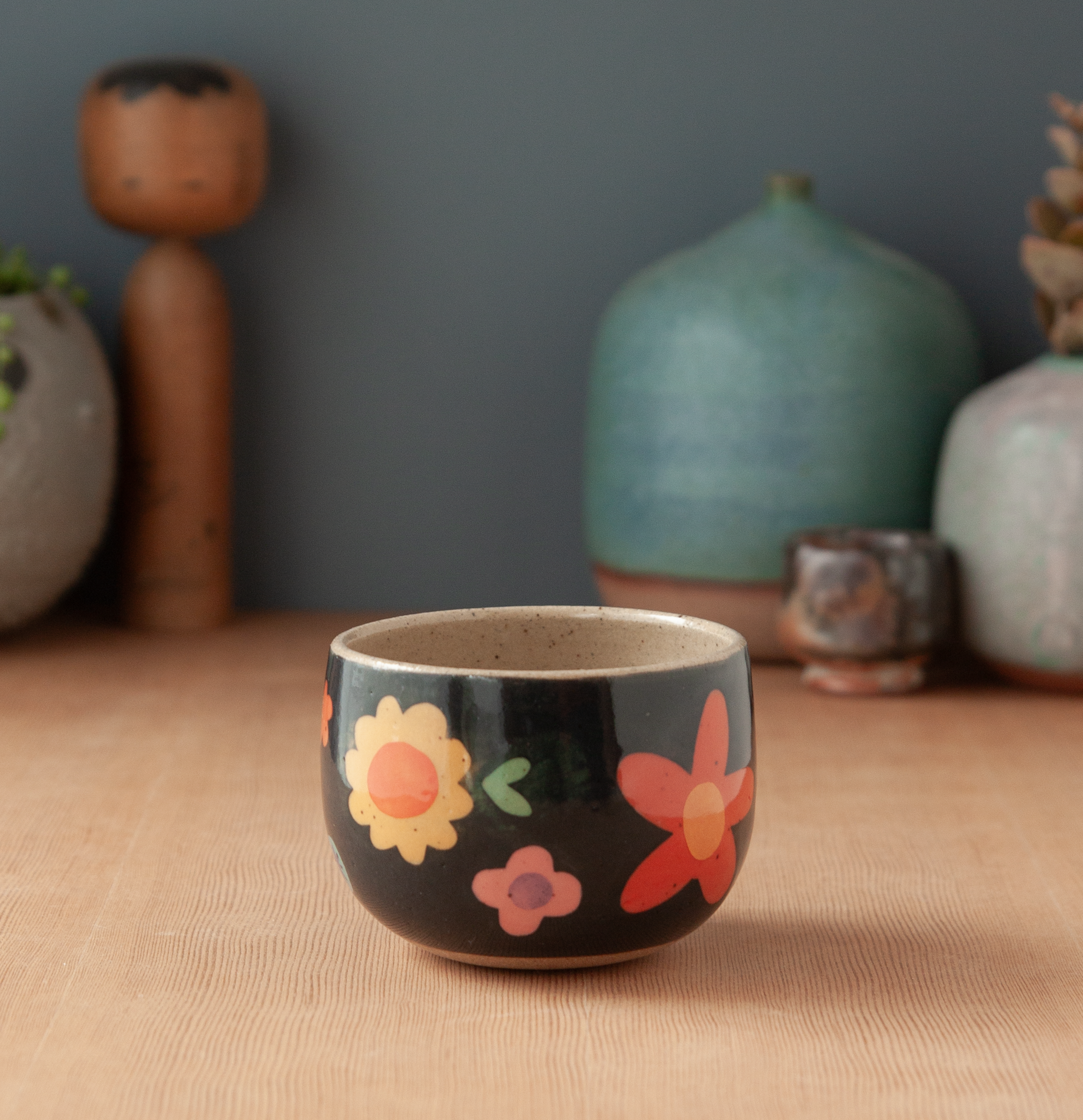 Bright & Blue Floral Tea Bowl