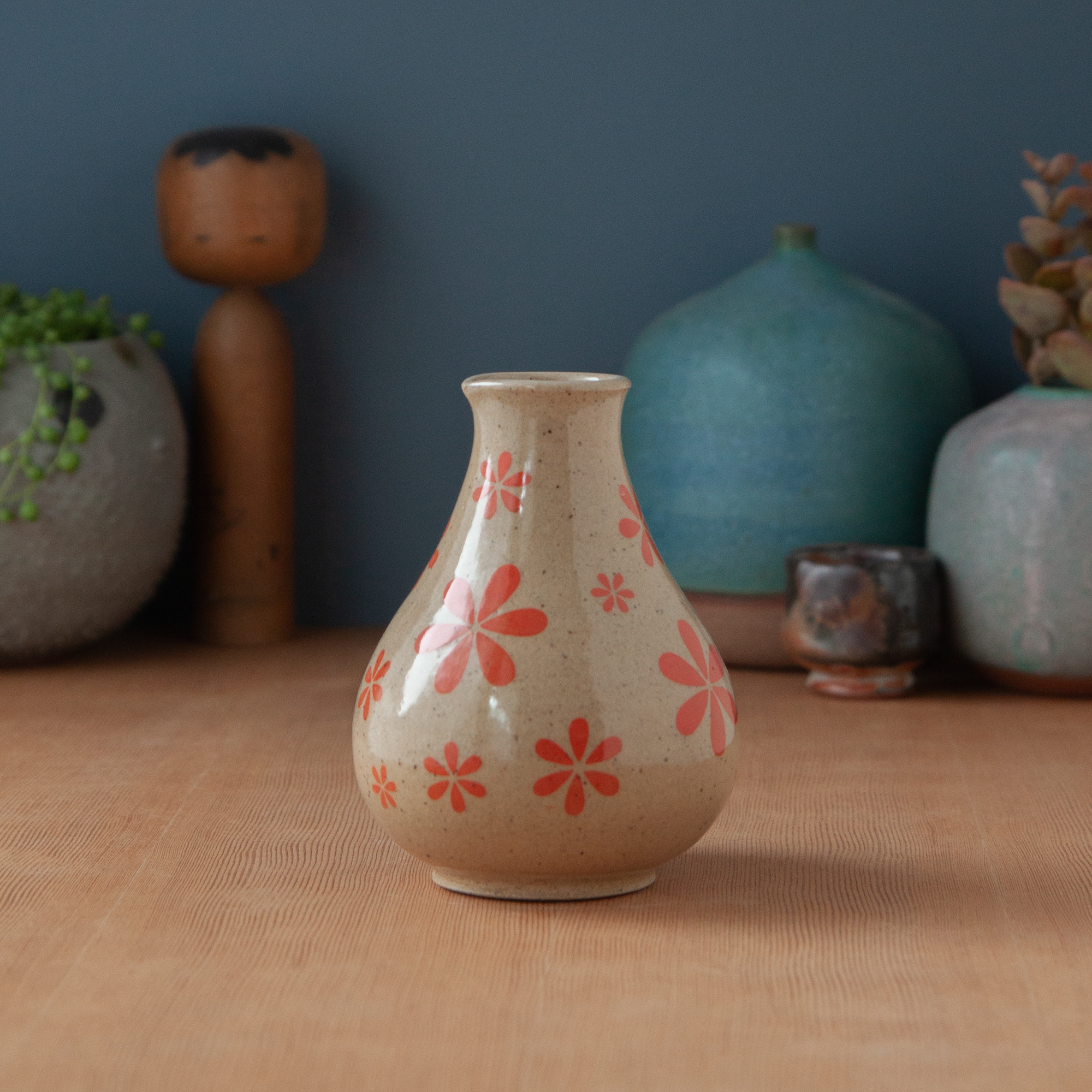 Pouring Vessel with Red Florals