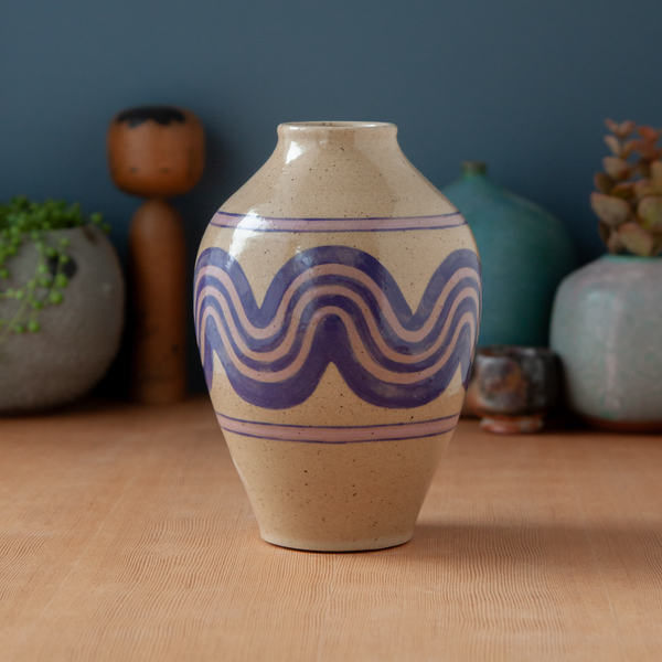 Vase with Purple Squiggle