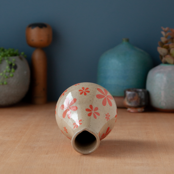 Pouring Vessel with Red Florals